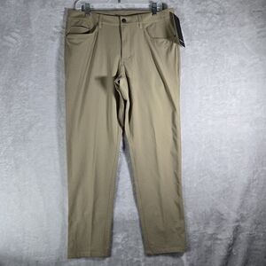 Lululemon ABC Classic Pants Mens Size 34 Warpstreme Light Tan Chinos 32” NWT
